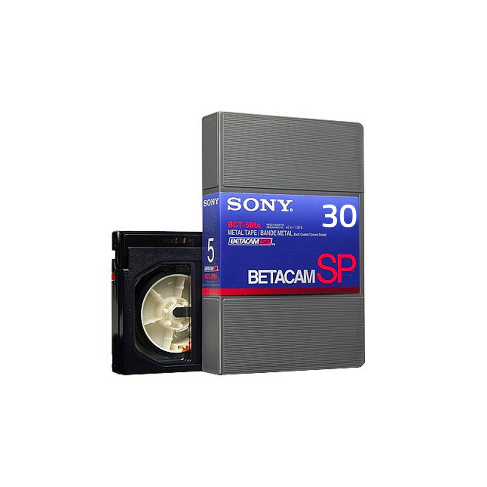 Sony BCT-30MA Cinta de vídeo Betacam SP de 30 minutos (pequeña)